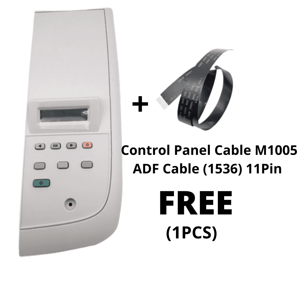 Combo pack of 1 pcs wired control panel and cable for HP LaserJet M1005 printer, made of durable plastic material.