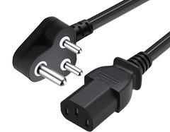 Heavy-Duty 10M 3-Pin Black Power Cable for Desktops, Monitors, and SMPS