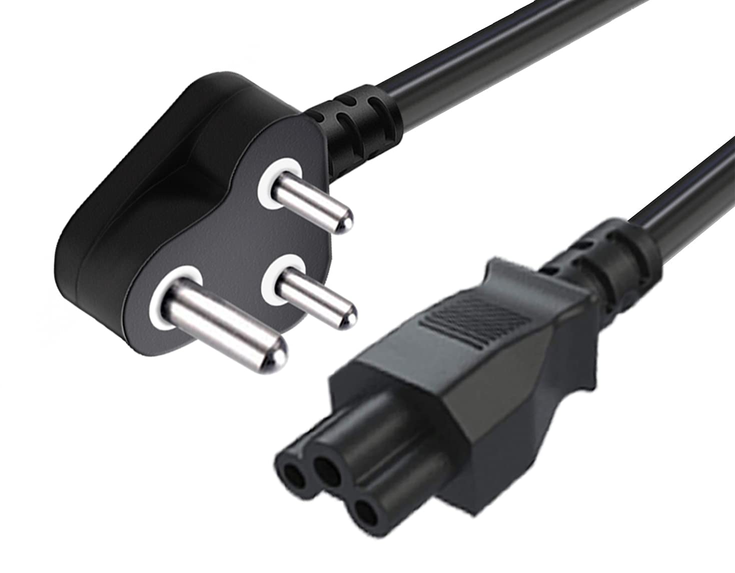 Black, PVC, 1.2M high-quality power cable for laptop chargers by Generic. Durable 2-pin laptop adapter cord compatible with 250V voltage.