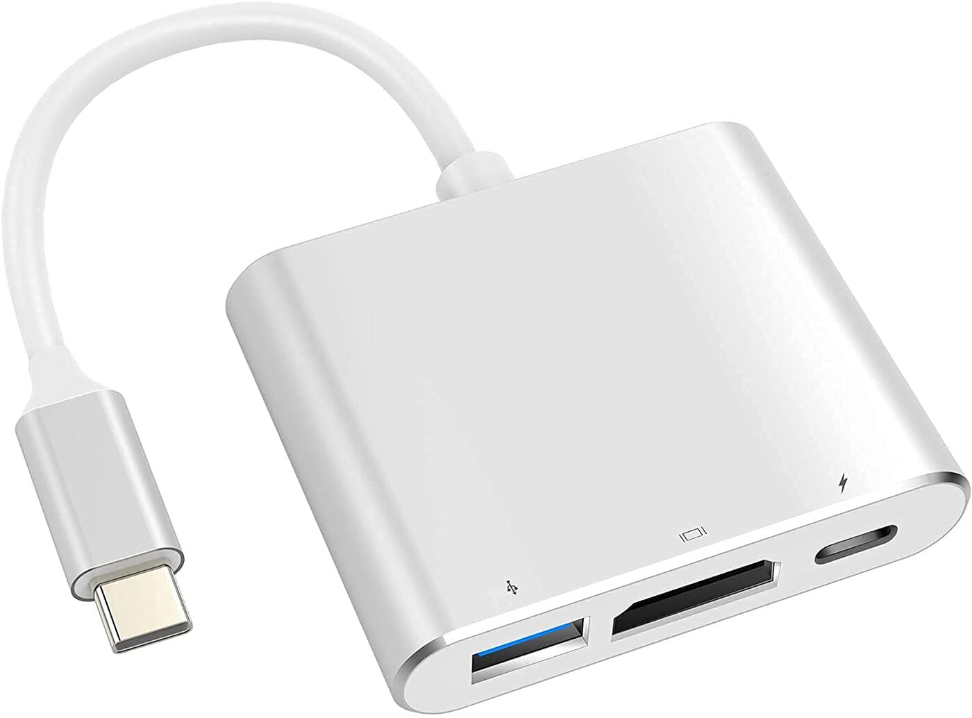 USB Dongle featuring a USB-C to HDMI, Type-C to HDMI Adapter, HDMI Multiport Adapter, and 3 in 1 USB-C Adapter made of plastic, compatible with PC and Laptop