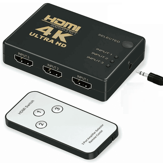 3in1 4K HDMI Switcher in metal, with PIP, IR Remote, compatible with HDMI devices, from the Splitter & Extenders collection