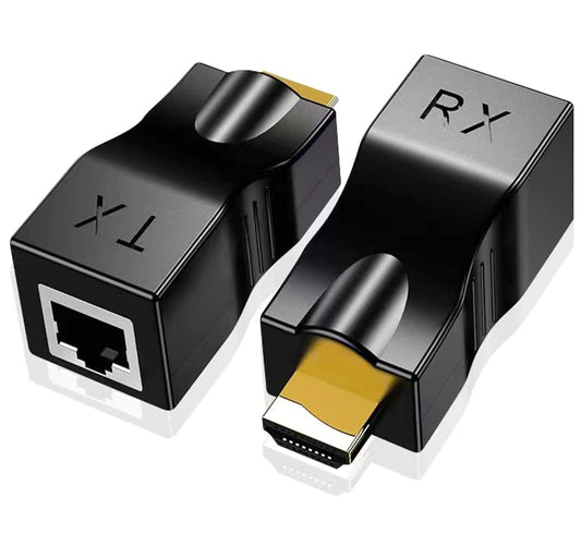 HDMI to RJ45 network cable extender facilitating HDMI extending, RJ45 converting, compatible with HDTV and PS4, supports 1080p up to 30 meters