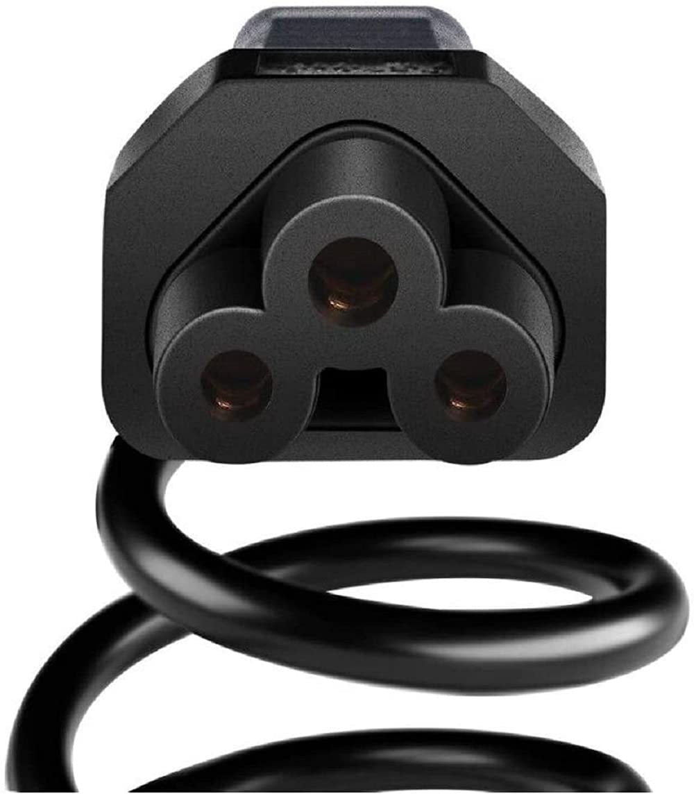 Generic 1.8 Meter black PVC Power Cable for Laptop Chargers, 2-pin connection, durable and comes in a box packaging