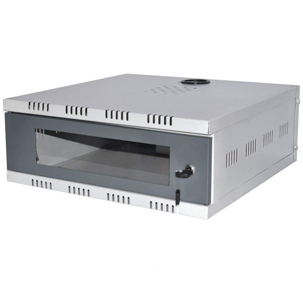 Black generic 2U rack, sturdy metal CCTV DVR Rack, compatible with DVRs, NVRs, servers, features wall-mountable option