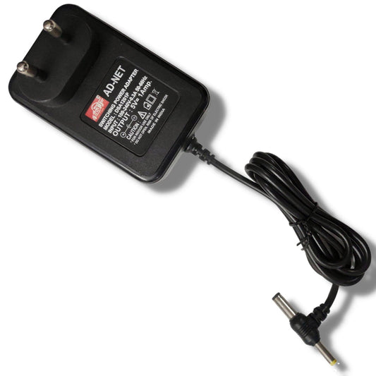 Compact black Generic DC Power Adapter, 5V 1A Charger with DC Pin, compatible to various boards and routers, ensuring efficient charging and stable power output.