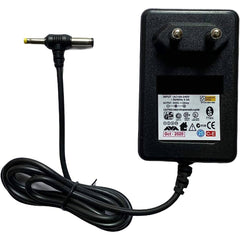 Chic Black Compact DC Power Ace: Stable 9V 2A Pin Charger for Boards & Routers