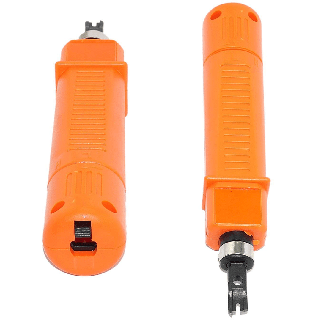 Impact Punching Tool HT-314B, a durable metal network cable punch down and wire cutter tool for CAT5E, CAT6, RJ45, and RJ11 cables