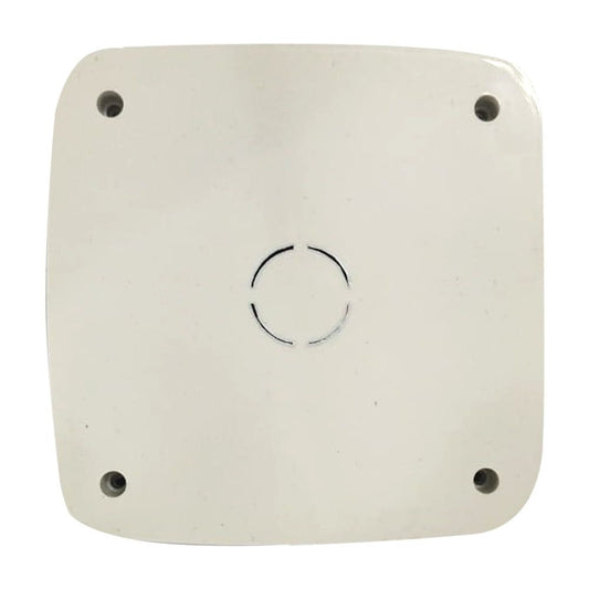 Durable PVC Square Junction Box in 12.7cm size, fully compatible with CCTV cameras and waterproof