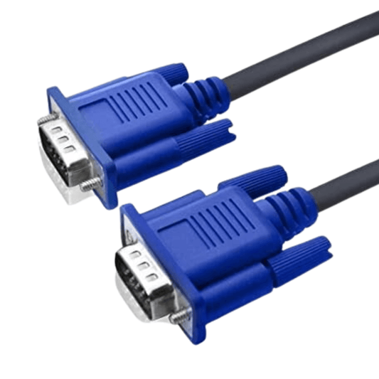 Dell VGA cable 1.5 meter for PC Monitors, LED displays, and LCDs, male-to-male VGA connectors, constructed from high-quality PVC and copper