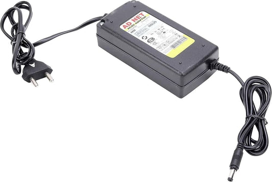 DC Pin Power Adapter, a quiet operation 12V 5A power adapter made of plastic, compatible with PC and electronics