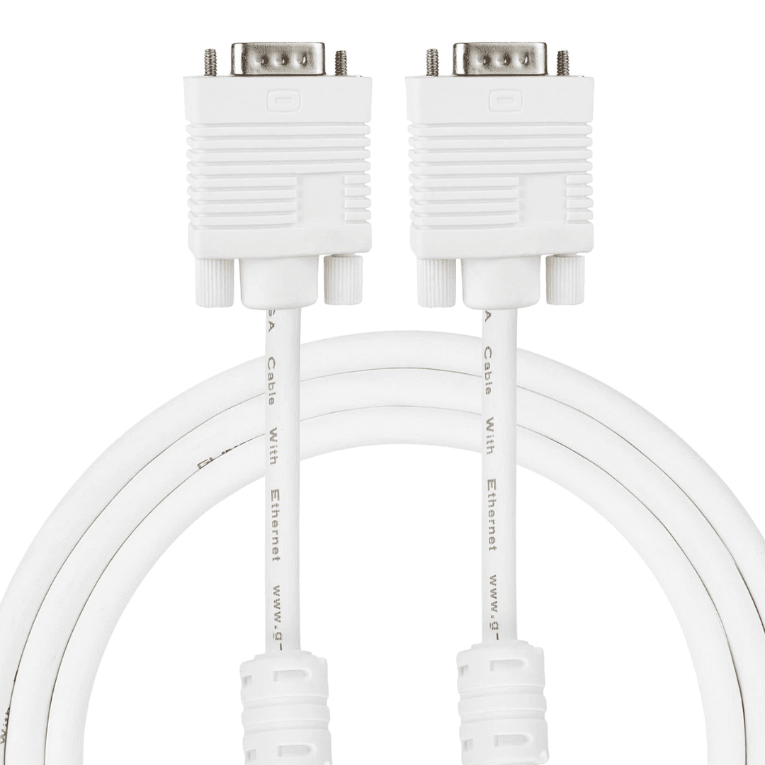 Durable 25 meter male-to-male VGA cable, suitable for PC monitors, LCD, LED displays, and projectors, built from PVC and Copper