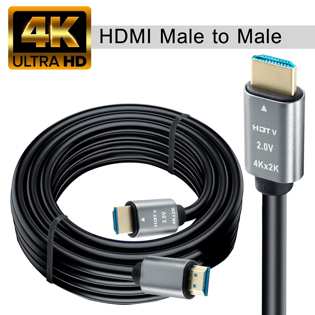 3 meter 2.0V high speed 4K HDMI cable with gold plated connector for TV, Monitor, Laptop, Projector, in black PVC material