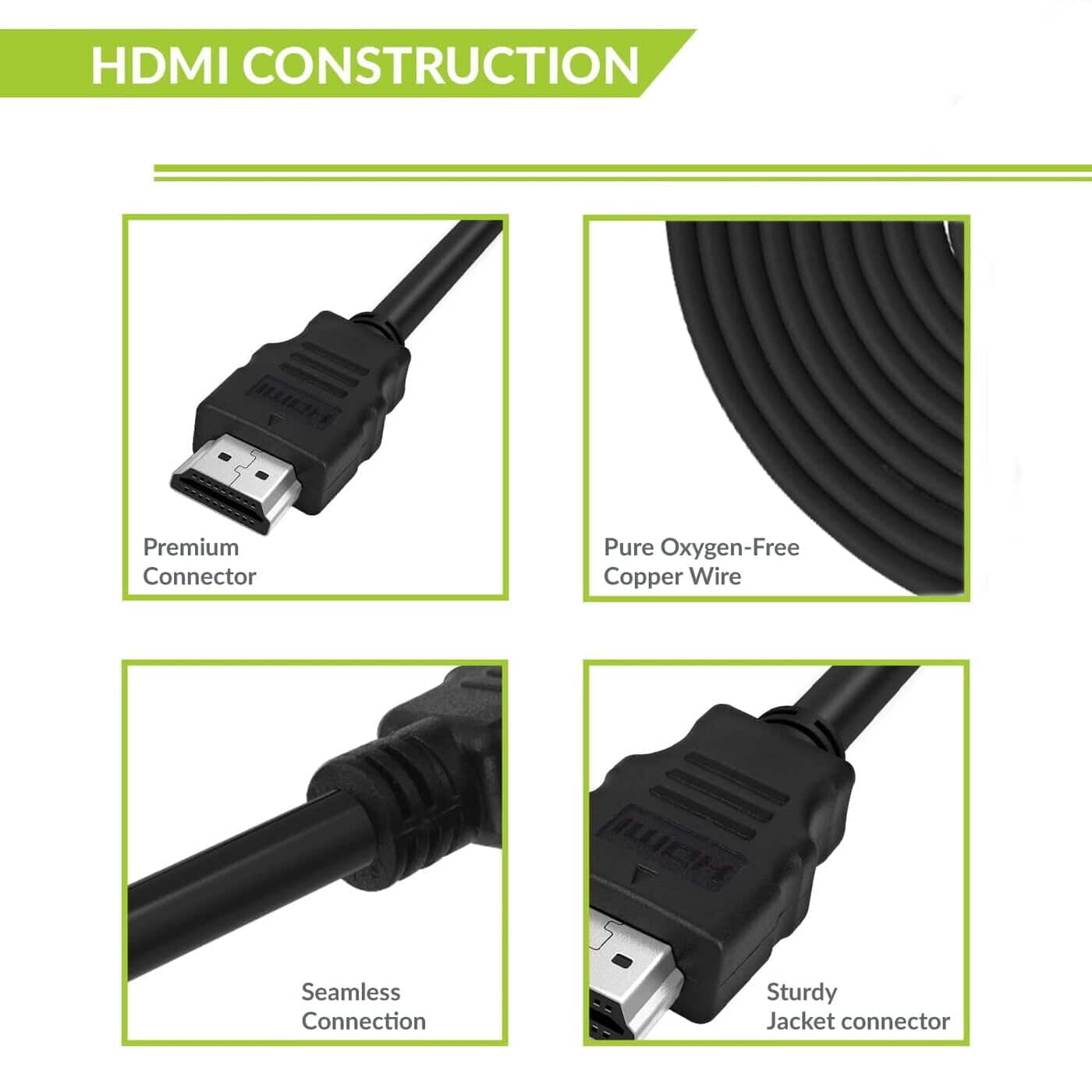 5 Meter High Speed HDMI 1.4V Cable with Ethernet Support, compatible with Ultra HD TVs and Gaming Consoles