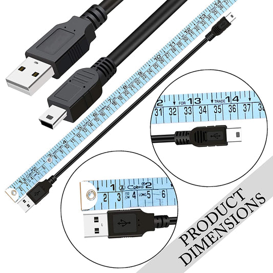 5 Pin Micro USB 2.0 cable, offering quick data transfer rate for External HDDs and Card Readers, 1.5 meters in length.