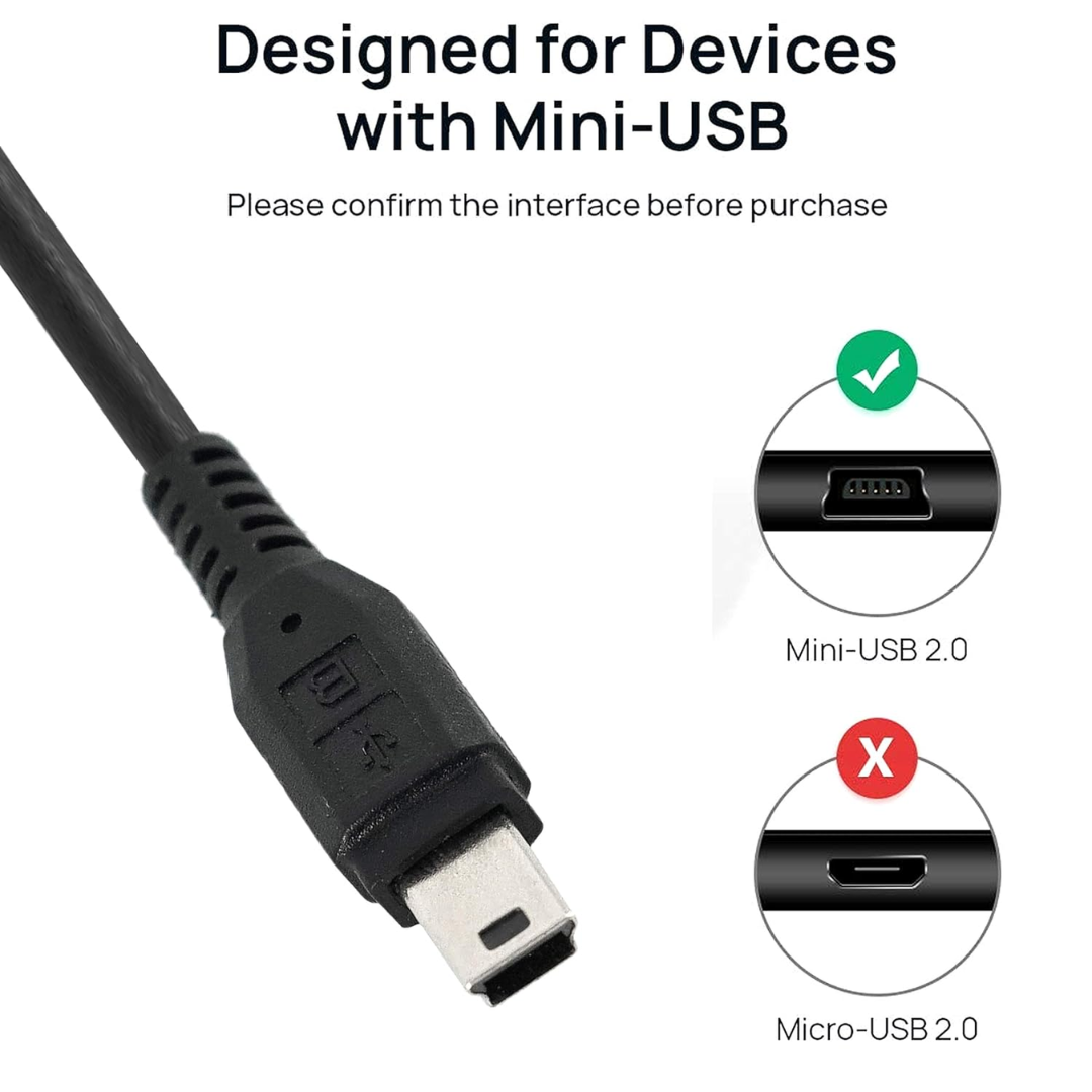 USB to Mini 5 pin B Cable for External HDDS Camera Card Readers (1.5 Meter)