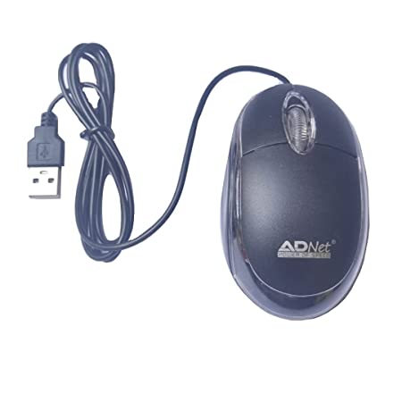 AD-201 High Precision Wired Optical Mouse with ergonomic design for PC or Laptop. Ideal for gaming and office usage