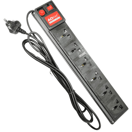 1.5 Meter Spike Extension Board in power strip collection, featuring a universal socket and Surge Protector, with additional child safety shutter feature.