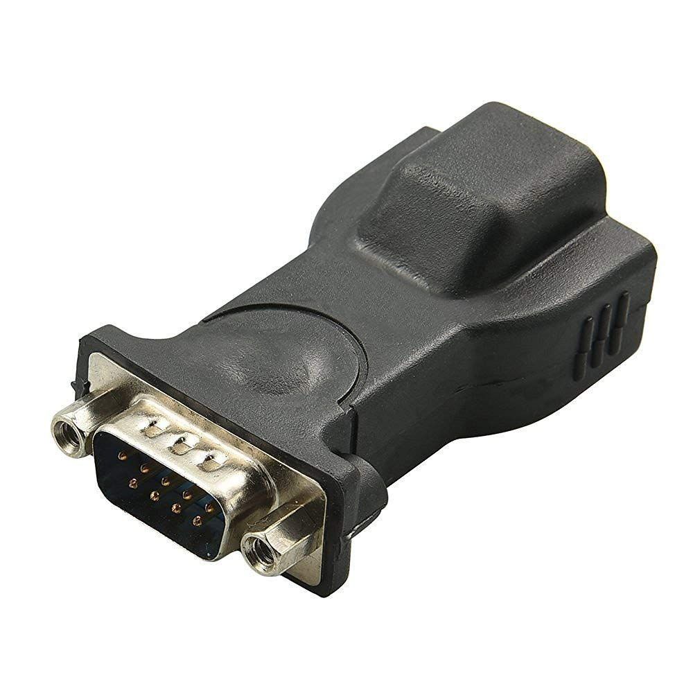 Plastic USB to RS232, DB9 serial adapter, known as USB dongle, compatible with Windows, Mac and Linux, features plug and play, supports modem.