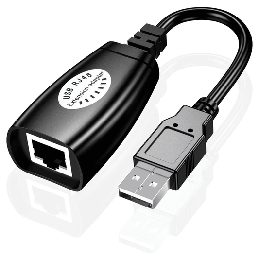 USB RJ45 Extender, a 150ft Extension Cable and RJ45 Adapter, belonging to the USB Dongle collection, made of plastic