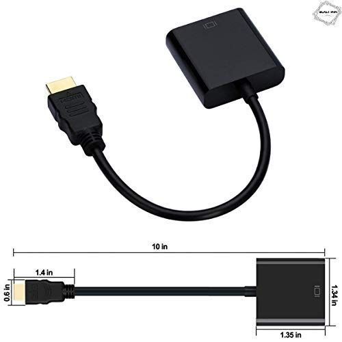 Durable DisplayPort to VGA converter cable, 0.2 Meter PVC Jacket with metal DP to VGA adapter for Laptop, PC, Monitors, and Projectors