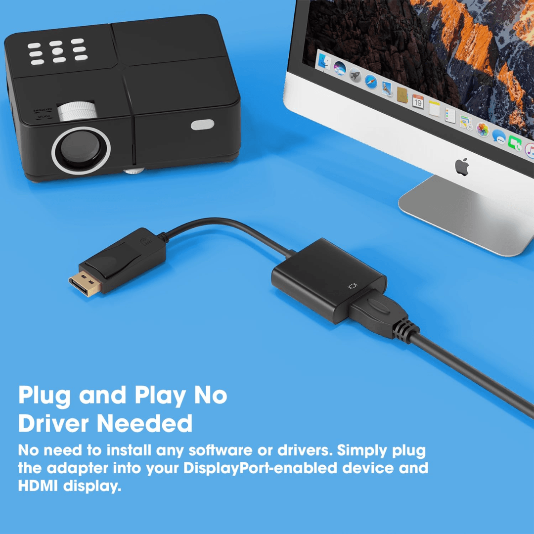 DisplayPort to HDMI Converter from Splitter & Extenders collection, a Plastic male to female adapter compatible with computers, desktops and laptops