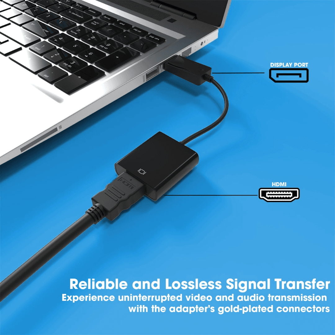 DisplayPort to HDMI Converter from Splitter & Extenders collection, a Plastic male to female adapter compatible with computers, desktops and laptops