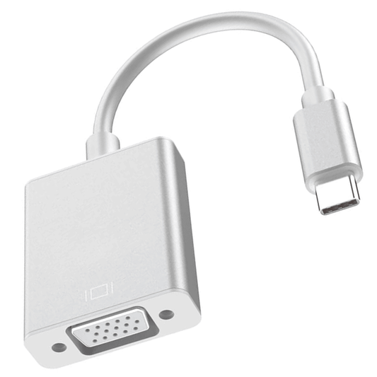 Plastic USB-C VGA adapter, Type-C to VGA 6 inches cable, PC and Laptop VGA converter from USB Dongle collection