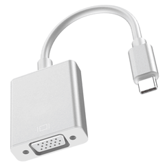 Compact Plastic USB-C to VGA Adapter: Ideal Laptop VGA Converter for PC Compatibility