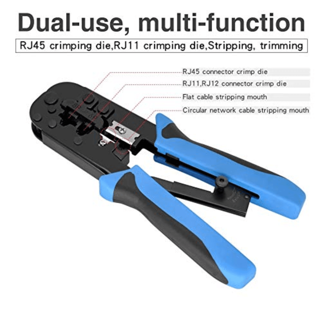 Single metal RJ45 crimping tool from the Repairing Tools collection, reliable for crimping Ethernet, network and LAN cables, such as CAT5/CAT6