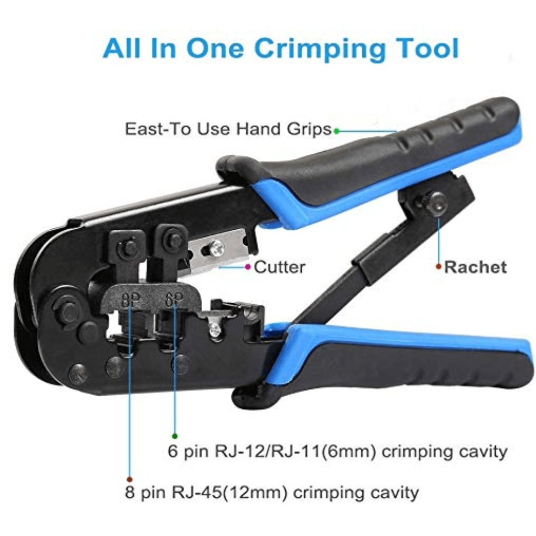 Single metal RJ45 crimping tool from the Repairing Tools collection, reliable for crimping Ethernet, network and LAN cables, such as CAT5/CAT6