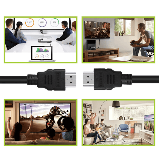 1.2 Meter PVC HDMI 1.4V Cable with Ethernet Support, compatible with Ultra HD TVs and consoles, featuring High-Speed Data Transfer and Triple-Layer Shielding