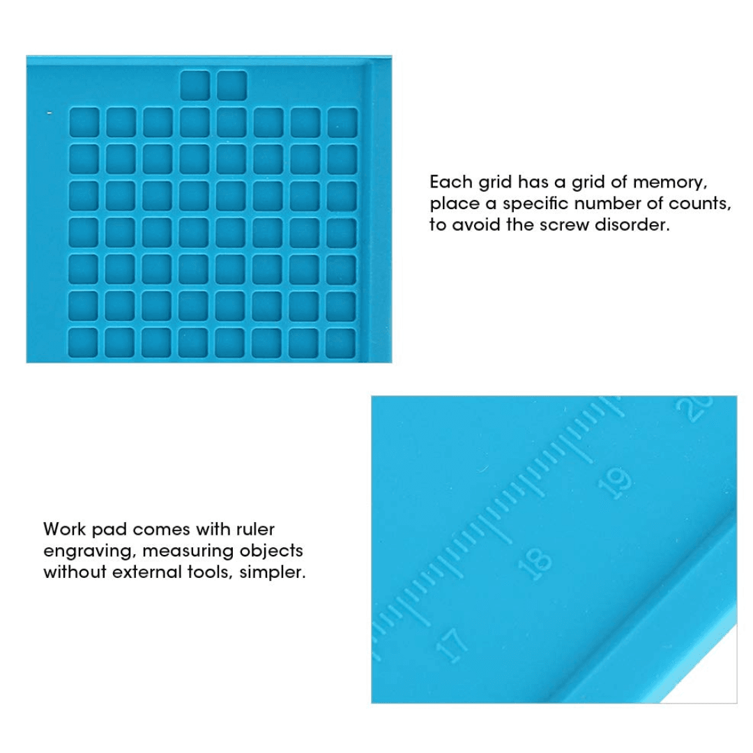 B-901 Workbench Mat, anti-static, heat insulation, soldering and electronics repair with magnetic screw holder feature, made of durable rubber