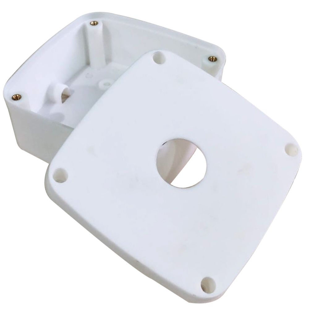 Durable PVC 4x4 square CCTV junction box from the CCTV collection