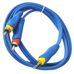 Stereo to RCA Dynamix: 1.5 Meter PVC Audio Splitter Cable with 2 RCA Male Connectors