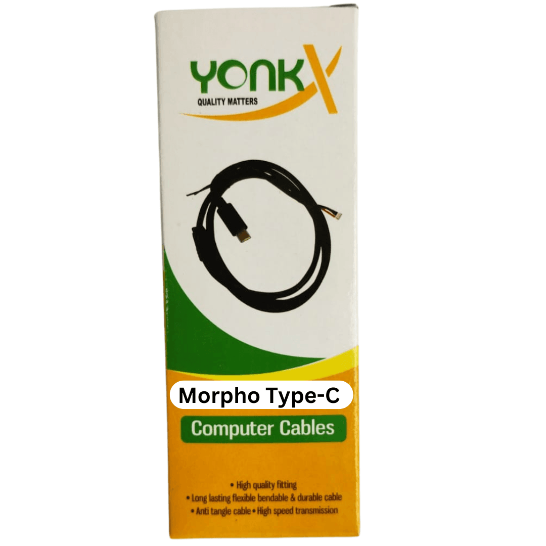 Yonkx 1.5m Type-C Morpho Cable, a Biometric USB-C Cable for Biometric Fingerprint Scanners