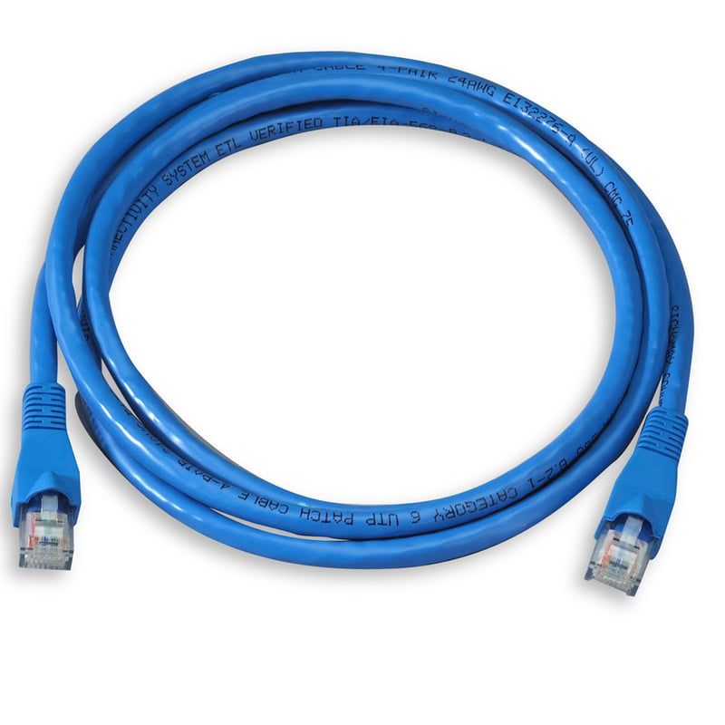 Blue 2-meter Patch Cord Cable, Cat6 high-speed internet network RJ45 cable for enhanced Ethernet connectivity