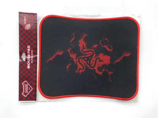 Standard-sized Mouse Pad Model Q6 by Generic, a durable, non-slip mat with a smooth surface compatible with all mice in black rubber and fabric. Suitably used as an R7 gaming accessory