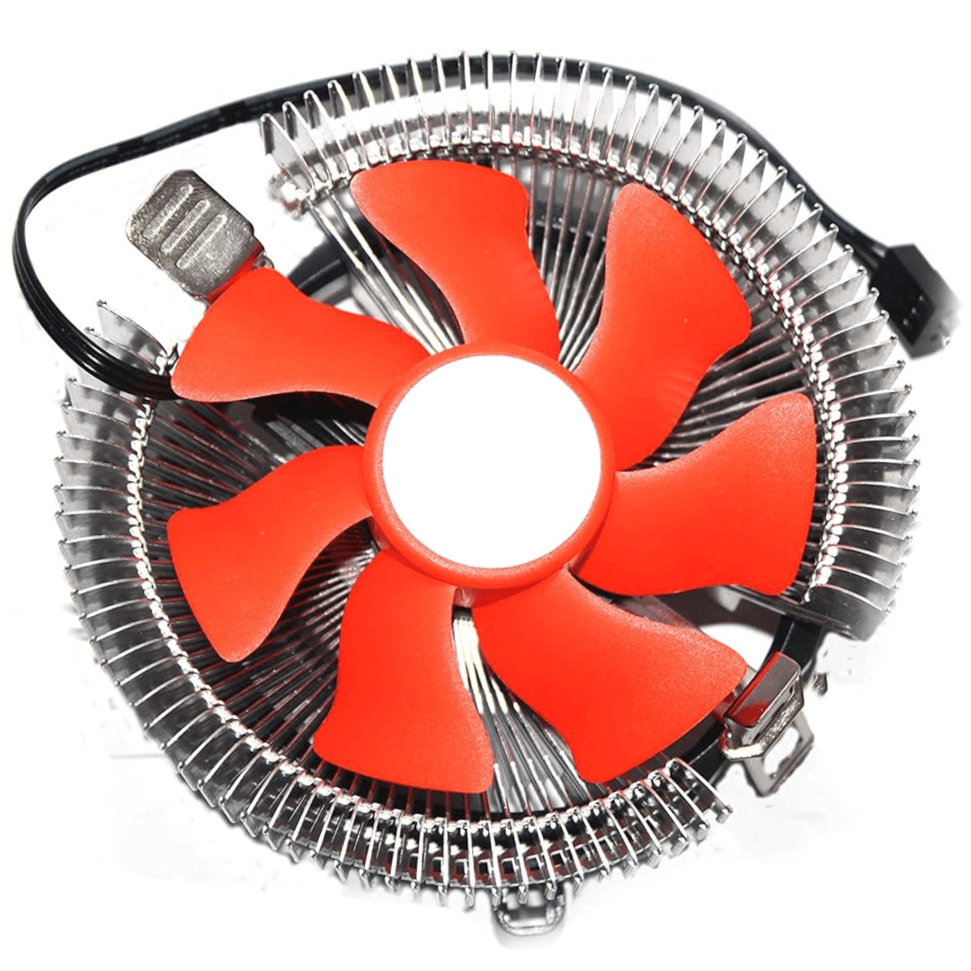 High-Performance Q50 CPU Cooling Fan by Generic, black and silver, made from metal and plastic, with 4-pin connector for AMD Q50, 12 volt