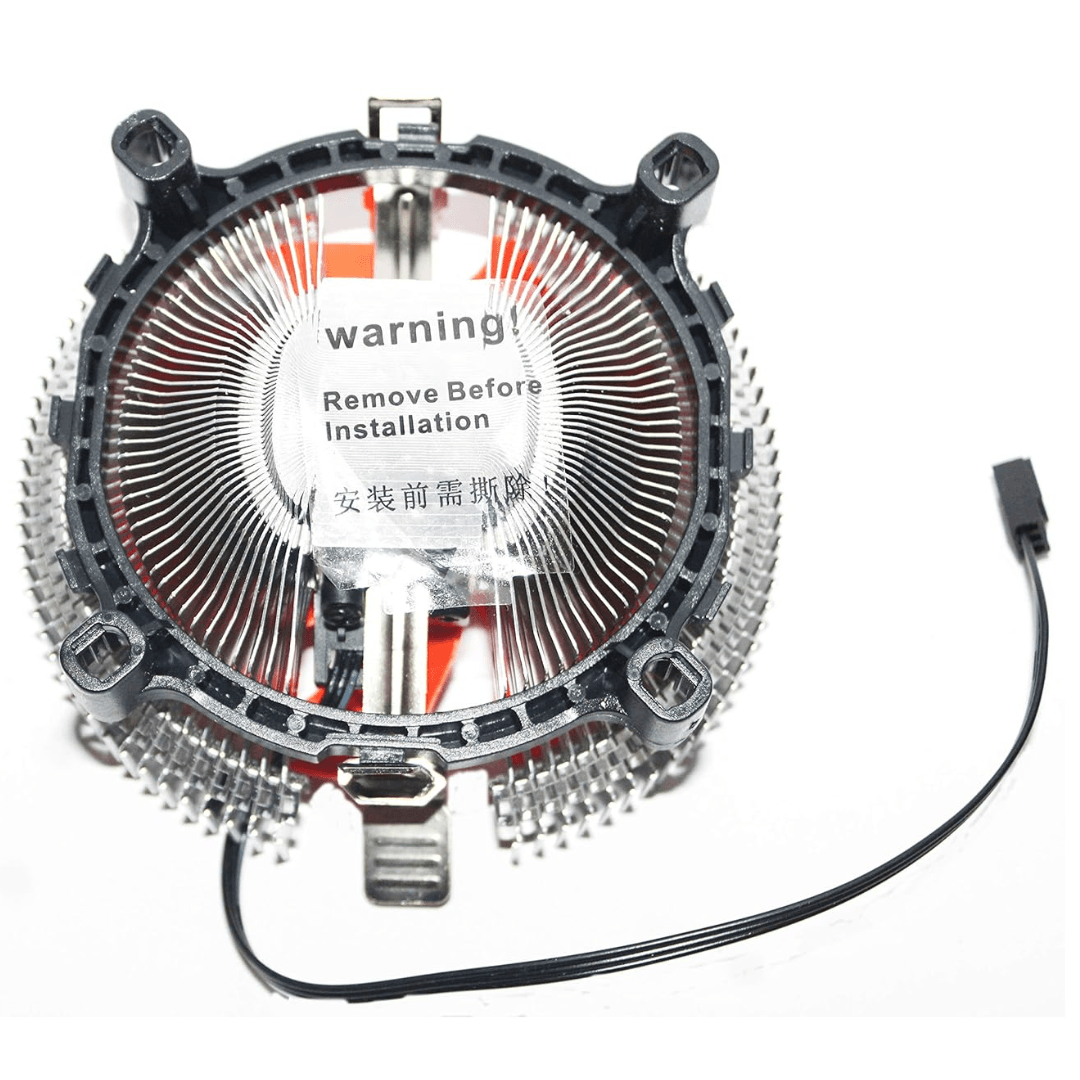 High-Performance Q50 CPU Cooling Fan by Generic, black and silver, made from metal and plastic, with 4-pin connector for AMD Q50, 12 volt