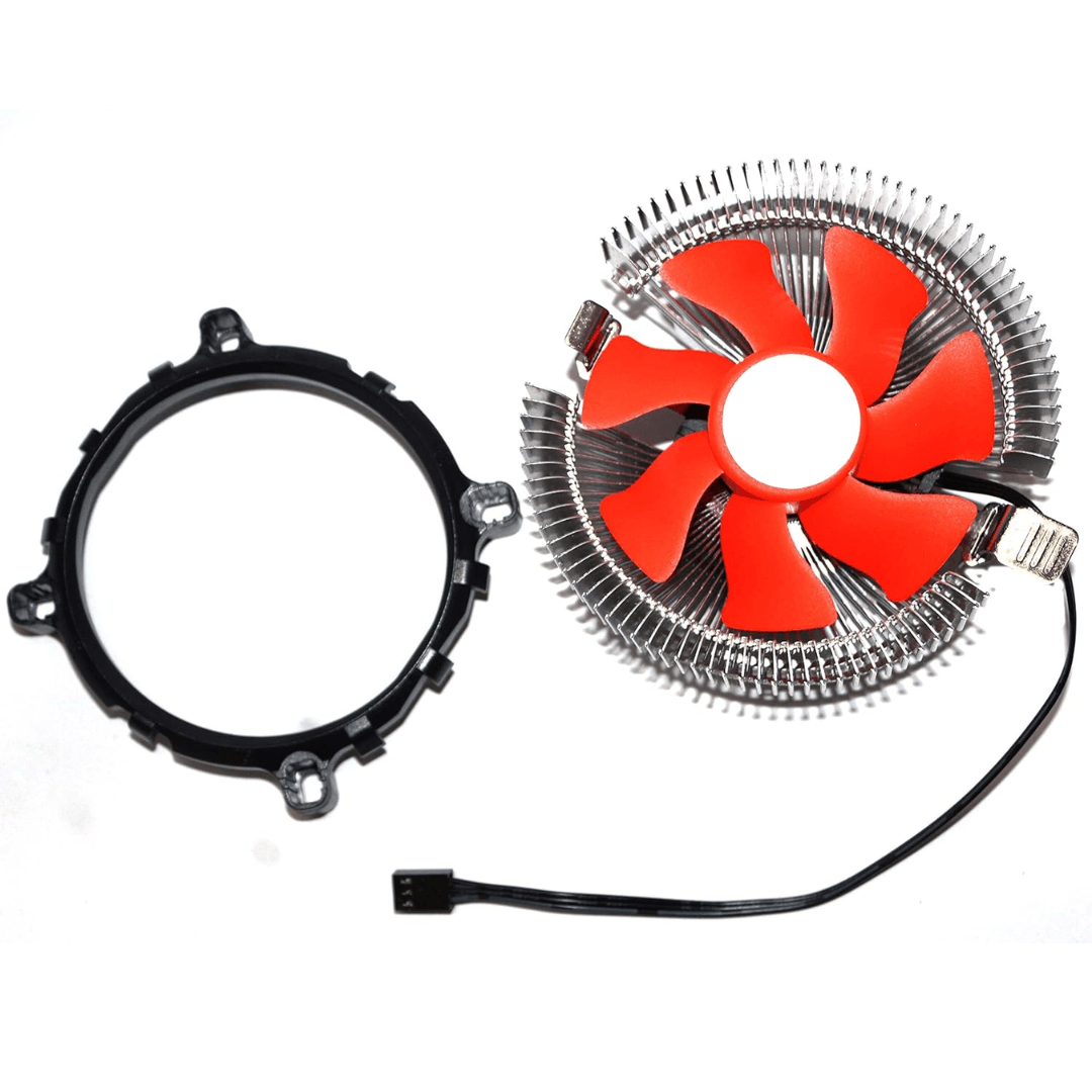 High-Performance Q50 CPU Cooling Fan by Generic, black and silver, made from metal and plastic, with 4-pin connector for AMD Q50, 12 volt