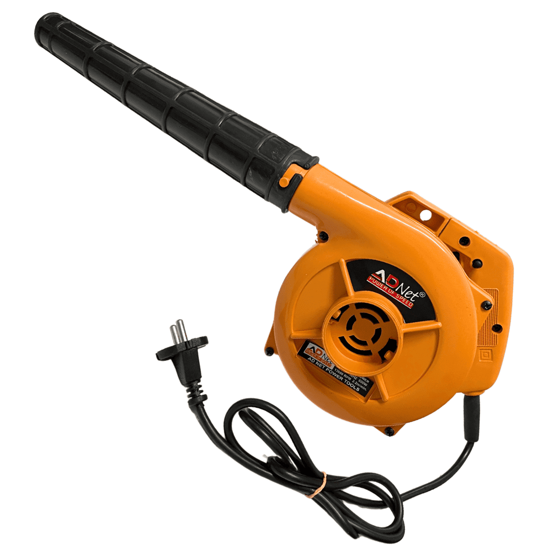 ADNet 600W electric air blower, a handheld, compact, and lightweight dust removal tool. This high-speed, 13000 RPM electric blower is made of durable plastic, ideal for home and office cleaning