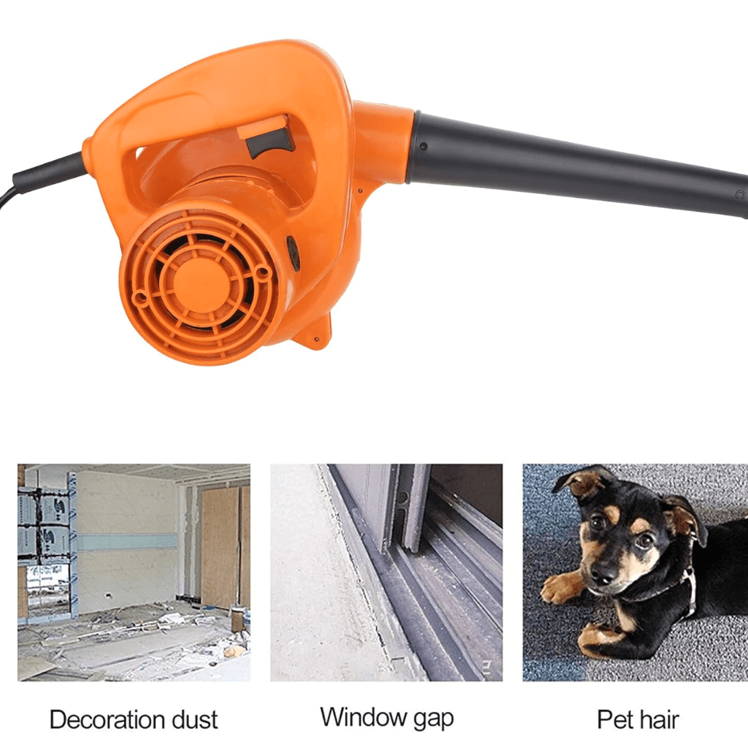 ADNet 600W electric air blower, a handheld, compact, and lightweight dust removal tool. This high-speed, 13000 RPM electric blower is made of durable plastic, ideal for home and office cleaning