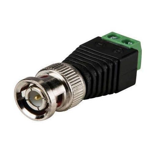 Compact screw type green BNC Connectors for CCTV by Generic, composed of metal and plastic for easy installation with CCTV Cameras.