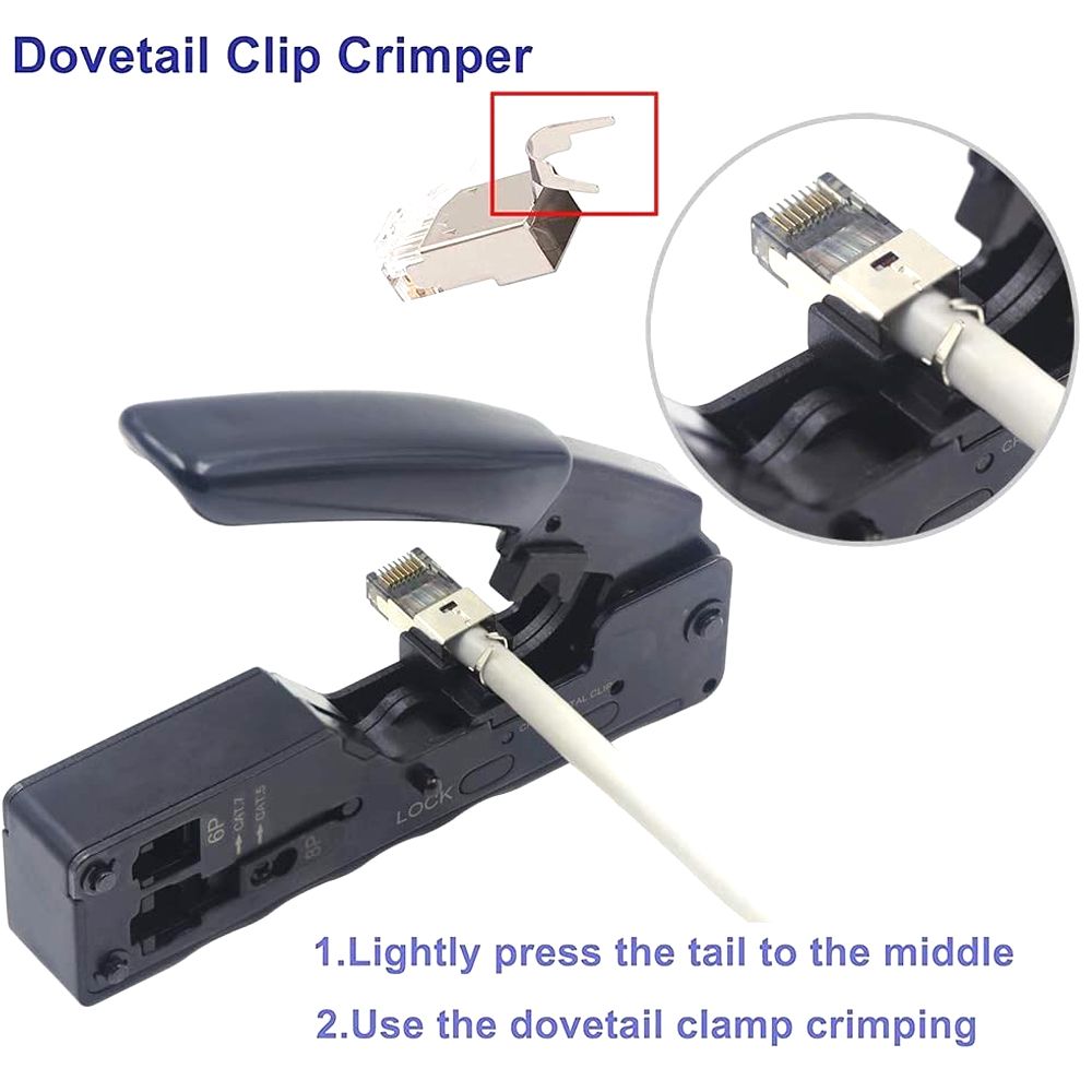 EZlink all-in-one network crimping tool made of plastic, suitable for RJ11, RJ12, RJ45, UTP, and STP cables, part of repairing tools set