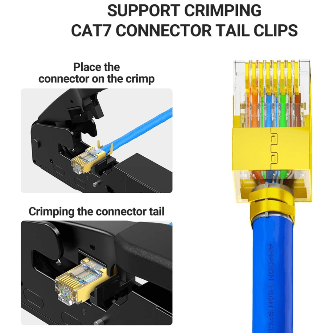 EZlink all-in-one network crimping tool made of plastic, suitable for RJ11, RJ12, RJ45, UTP, and STP cables, part of repairing tools set