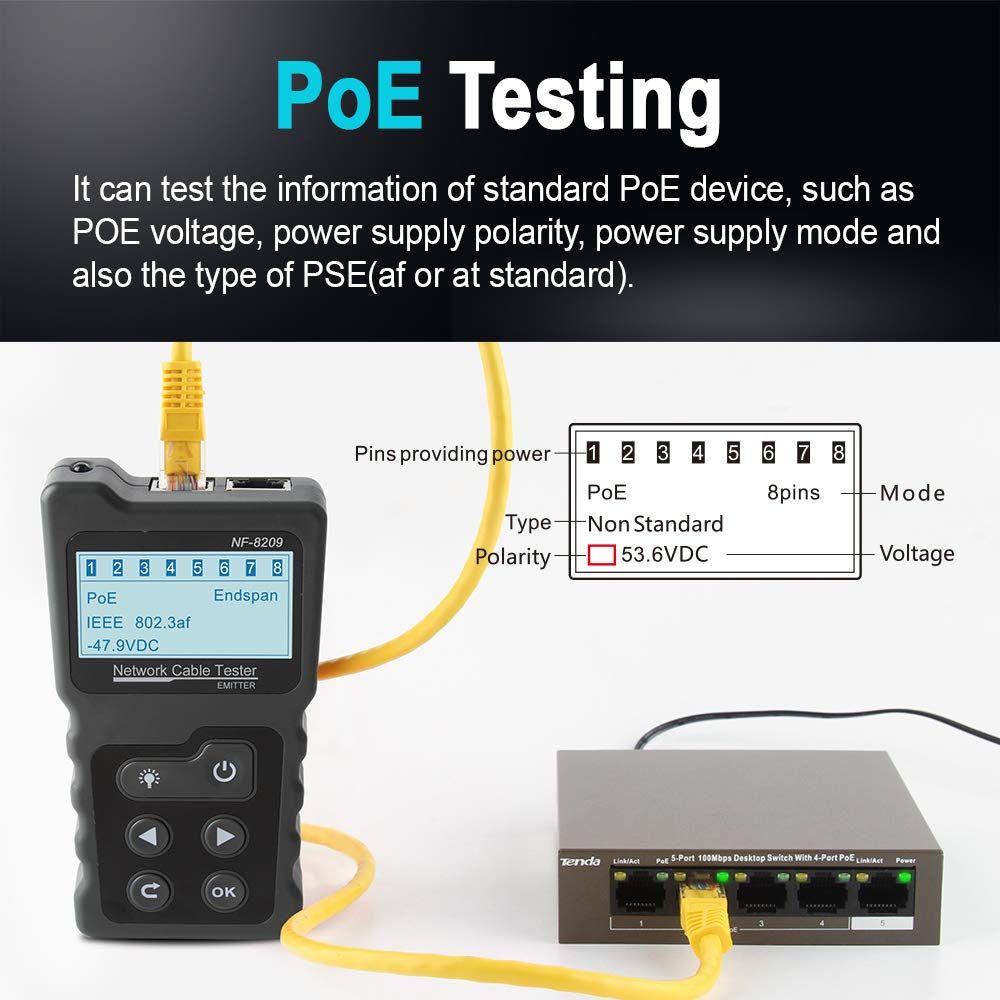 Plastic Network Cable Tester tool from the 'Repairing tools' collection, specialized for cable testing and network diagnostics