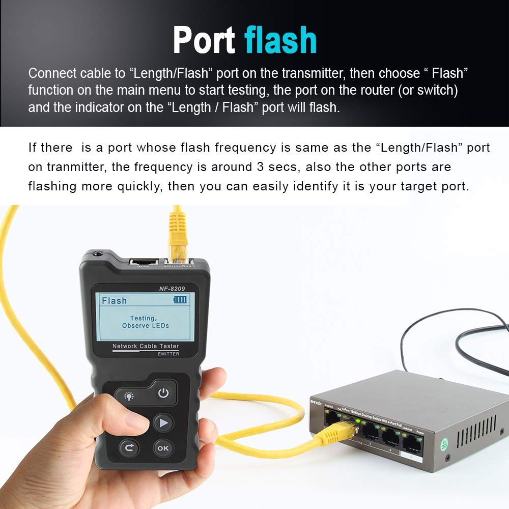 Plastic Network Cable Tester tool from the 'Repairing tools' collection, specialized for cable testing and network diagnostics