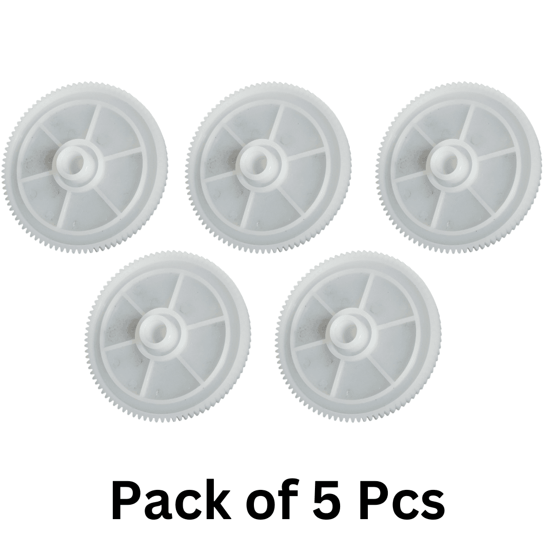 Pack of 5 main gears compatible with HP LaserJet M125 and M126 printer, sturdy plastic material in a combo pack.