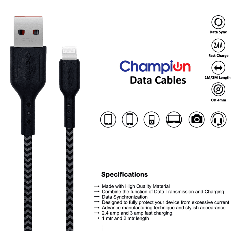 Braided iPhone Data Cable, fast and durable 1.25m 2.4A charging USB cable for iPhone, part of the premium mobile cable collection.