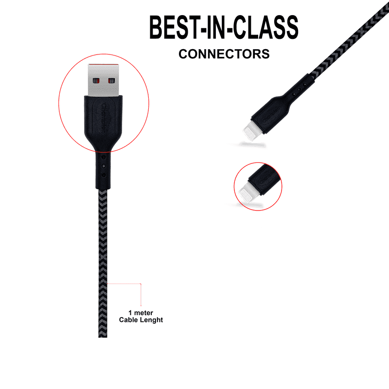 Braided iPhone Data Cable, fast and durable 1.25m 2.4A charging USB cable for iPhone, part of the premium mobile cable collection.